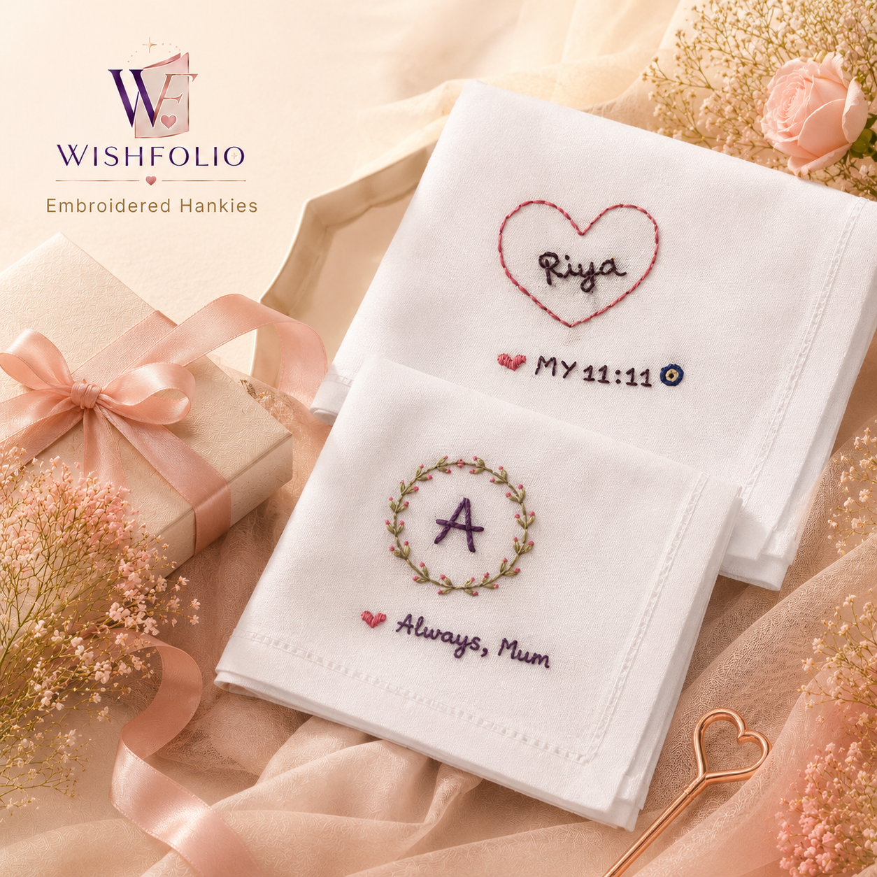 Personalized embroidered hanky